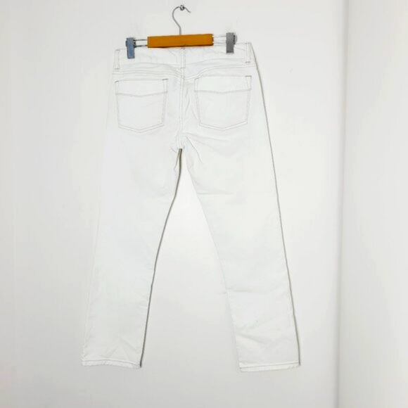 Gap Jeans Women's White Cotton Blend Low Rise Cropped Slim Fit Jeans Size 6 - Picture 2 of 14